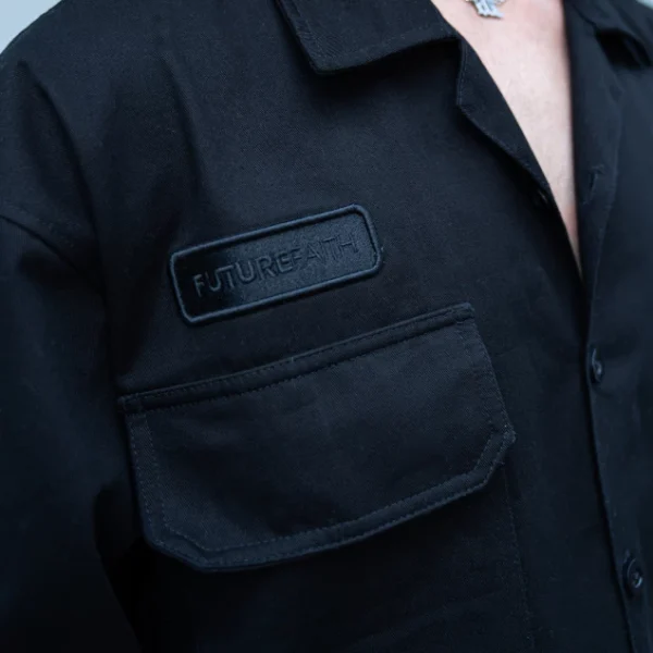 FutureFaith - Workshirt Boxy Pocket Pro Series Black on Black - Image 2