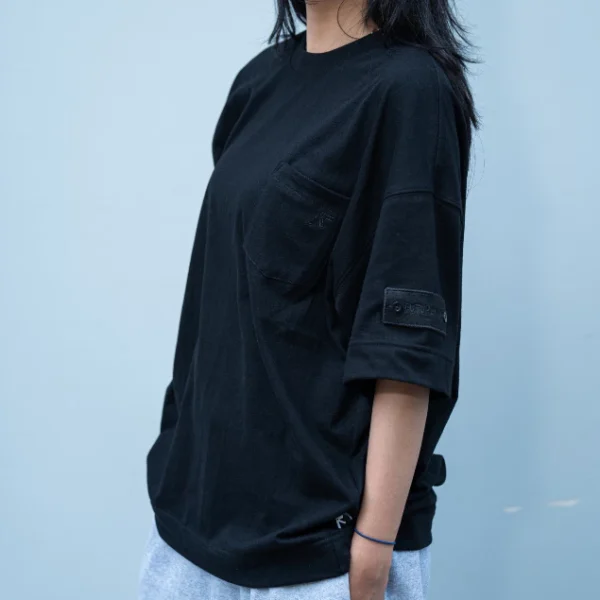 FutureFaith - Boxy Pocket Tshirt Cotton Combed 20s | Aplication Logo Embrodery Black Beauty Unisex - Image 4