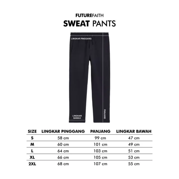 FutureFaith - Sweatpants Baggy Unisex Cotton Fleece 330gsm / Celana Panjang - Image 7