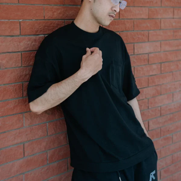 FutureFaith - Boxy Pocket Tshirt Cotton Combed 20s | Aplication Logo Embrodery Black Beauty Unisex - Image 7