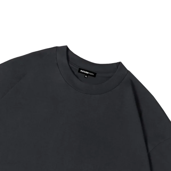 FUTUREFAITH - Tshirt Boxy Oversize Basic Heavyweight Darkgray - Image 2