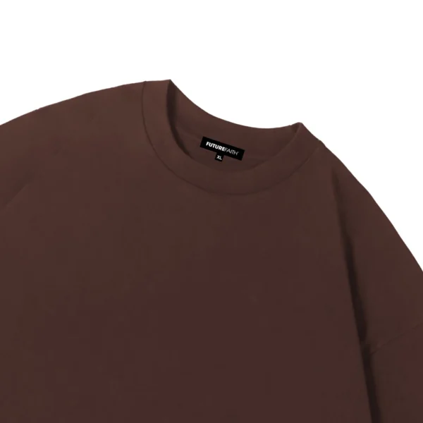 FUTUREFAITH - Tshirt Boxy Oversize Basic Uniseks Coffee - Image 2