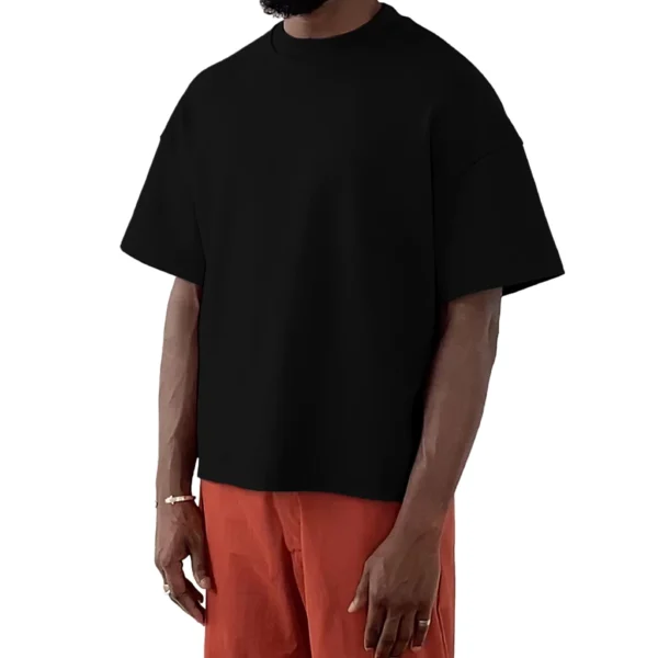 FUTUREFAITH - Tshirt Boxy Oversize Basic Heavyweight Black - Image 4